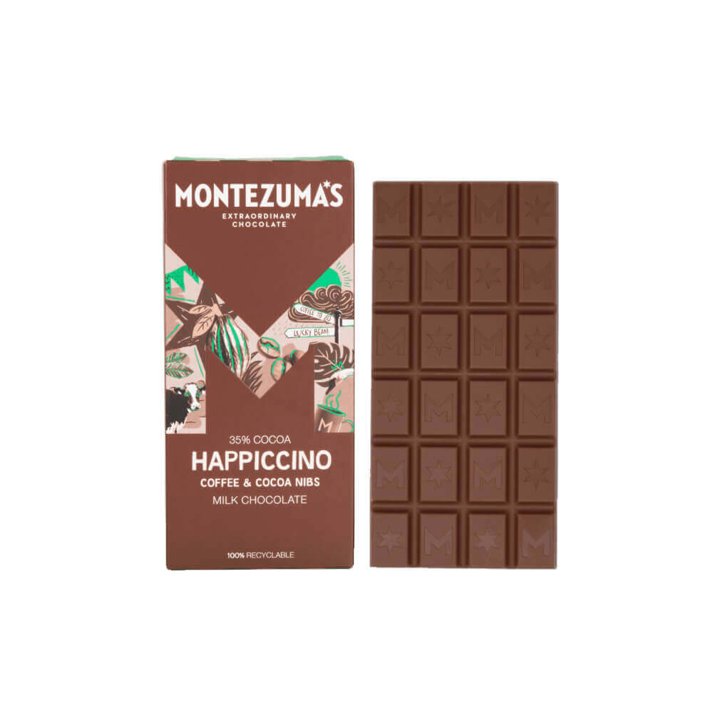 Montezuma's Happiccino Milk With Coffee & Cocoa Nibs 90g
